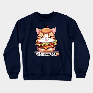 hambucat hamburger cat Crewneck Sweatshirt